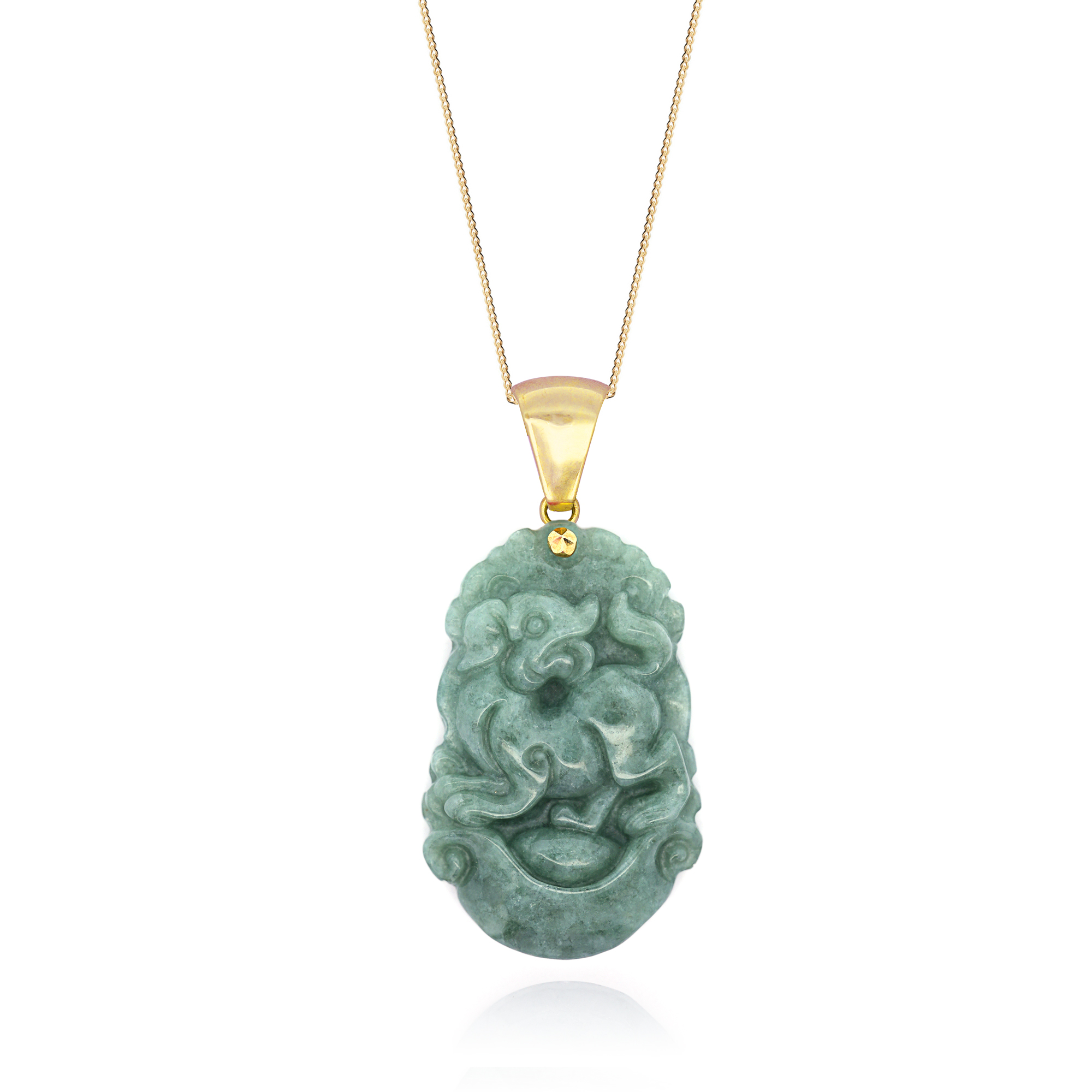 Chinese Zodiac Jade Pendant: Dog